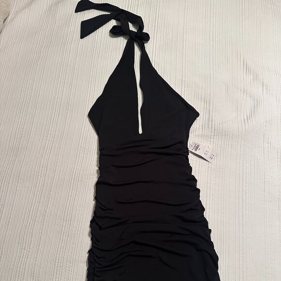 NWT Abercrombie & Fitch Multiway Ruched Halter Mini - Small - Picture 2 of 7